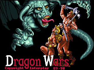 Dragon Wars title screen for Amiga